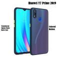 Huawei Y7 Prime 2019 Luxury Shockproof Smoky Matte Back Case Back Cover - Phone Back Cover (Back Case Cover For Smartphone). 