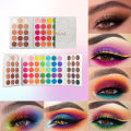 65 Colors Eye Shadow Plate Shimmer Matte Sequin Eyeshadow Colorful Stage Ball Dedicated Neon Eyeshadow Palette Makeup Beauty. 