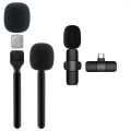 Combo Interview Mic Handle Adopter Microphone Handheld Adapter Foam For Rode Wireless Go go Ii Mic relacart And Wireless Lavalier Microphone k8 Portable Audio Video Record Mini Wireless k8 2.4Ghz Microphone For Android Live Broadcast Gaming mobile Phone.