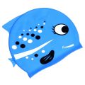 Hot Children's Swimming Cap Cartoon Fish Shape Silica Gel Silicon Waterproof Protect Ear Shark Shape Swim Pool Hat Kids Caps. 