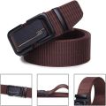 China Gear Men's Nylon Belt with Auto Gear Buckle - Premium Quality, Durable, Adjustable for Casual and Formal Wear.