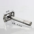 Classic Razor Handle Razor Holder Men 's Shaving Face Razor Blades Shaving Machin Safety Stainless Steel for Men Barber Straight. 