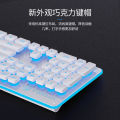 Silent keyboard mechanical sense wired desktop computer notebook girls wireless office typing mouse set. 