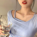 Luxury Heart Pendant Necklace for Girls Elegant Fashion Jewelry.