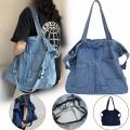 New Harajuku Wash Denim Bag Women Handbags Large-capacity Shoulder Bag Female Korean Version Girls Messenger Bag.