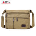 Men's Canvas Shoulder Bag Korean Style Large-Capacity Crossbody Bag Outdoor Leisure Travel Backpack Washable Backpack.