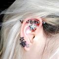 16g Bar Pircing Earrings Straight Rod Industrial Piercings Surgical Steel Ear Mujer Cartilage Helix Ear Lobe Star Ear-Studs Y2K.