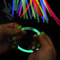 GJU8 Fluorescent Glowing Single Children's Colorful Silver Bracelet Toy Night Glow Boosting Stick.