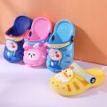 Baby Slippers Summer Boys and Girls Sandals2-7Kids Anti-Slip Heel Slippers Children's Closed Toe Baby Hole Shoes. 