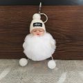 【HOT】 Cute Plush Keychain Sleeping Baby Doll Keychain Plush Kpop Accessories Pompom Keyring Toys For Girls Kawaii Keychain Bag Pendant.