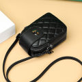 【linfang store】fashion black rhombus mobile phone bag. 