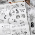 Sweet Journal Clear Silicone Stamp Butterfly Flower Letters Style Transparent Stamps for DIY Scrapbooking Photo Album Cards Handmade Paper Craft Decoration. 
