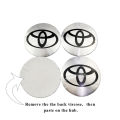 4Pieces 56mm for Toyota Camry Corolla Yaris Vios Innova Hilux Rav4 Reiz Crown Car Wheel Center Stickers Aluminum Alloy Automotive Tire Rim Hub Emblem Decoration. 
