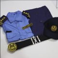 Security Guard Uniform shirt pant Full Set - Guard dress cotton- Guard Sky Blue shirt Pant dress full set including Belt-Cap- Bach-Epaulet -logo.