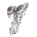 Big Arm Waterproof Female Temporary Tattoo Fire Phoenix Painted Body Art Lasting Male Arm Tattoo Sticker.
