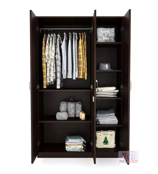 Chocolate%20Color%20Partex%20MDF%20Laminated%20Board%203%20part%20Almirah%20with%20clothes%20storage%20hanger%20shelf%20by%20Nice%20shop%203%20Doors%20Wardrobes%20Almirah%2072/45%20-%20Image%203