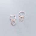 【beauty code store】INZATT Real 925 Sterling Silver Geometric Round Hoop For Fashion Party Fine Jewelry Minimalist Gift. 