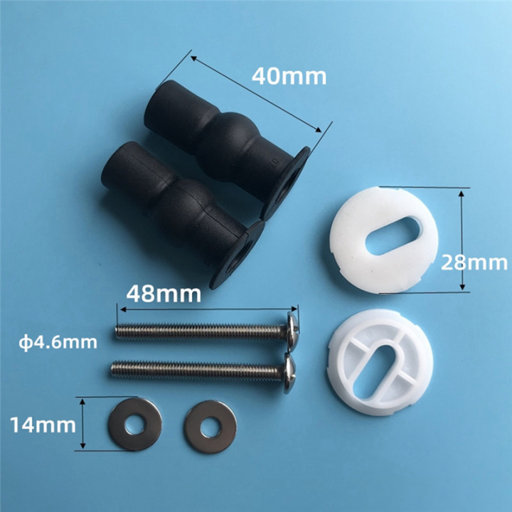 ICQURBT%206X%20Toilet%20Seat%20Screws,Universal%20Expanding%20Rubber%20Screw%20Top%20Fixing%20Hinges%20Fitting%20WC%20Blind%20Hole%20Plastic%20Washers%20Nut%20-%20Image%207