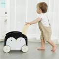 Wooden Baby Push Cart Push and Pull Stand Multifuctional Push Toy Shopping Cart for. 