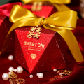 Glitter Candy Boxes Elegant -Shaped Wedding Gift Gift Boxes Sweet Boxes Red Party Favors for Wedding Birthday Party Event Favors Bridal Shower Party Souvenirs.