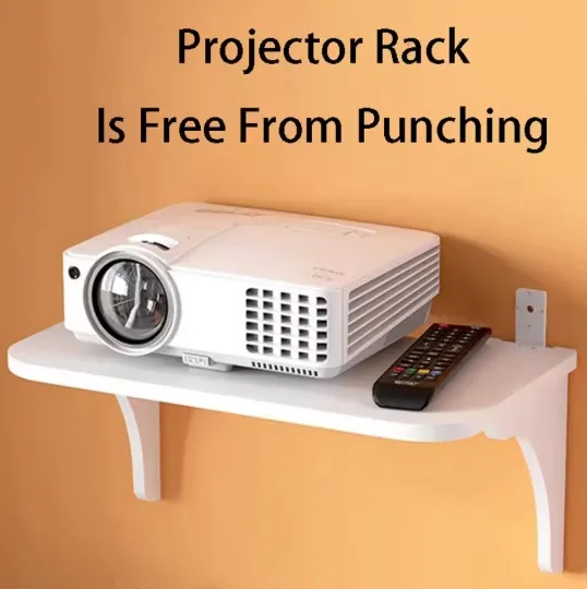 Wall Mount Projector Storage Rack Punch-Free Wall-mounted Set-top Box ...