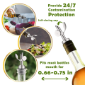 4 Pcs Stainless Steel Bottle Pourers,Self Closing Olive Oil Dispenser Spout,Auto Flip Feature Liquor Pour Spouts Gold Durable Easy to Use.