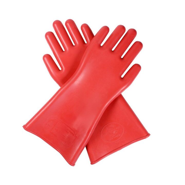 12KV Rubber Electrician Safety Glove 1 Pair Anti-electricity Protect Professional High Voltage Electrical Insulating Gloves
