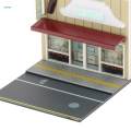 1/64 Shop Model Diorama Kits, Diy Buildings Kits, Simulation, with Lights S Scale Scenery for Dollhouse Decor Architectural Building Scene Props. 