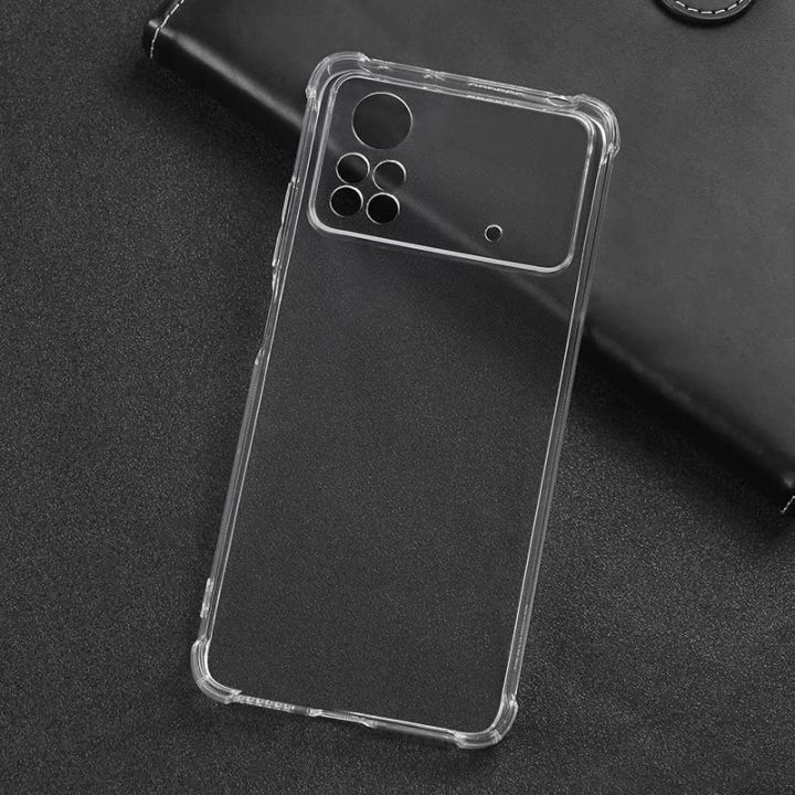 Xiaomi Poco X4 Pro 5G TPU Back Cover Shockproof Silicone Bumper - Transparent