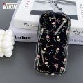 VRQR Soft Wavy Edge Phone Case For Samsung Galaxy A14 Back Cover Full Screen Beautiful Flowers Pattern Cover Samsung Galaxy A13 A15 M14 A05 A05S. 