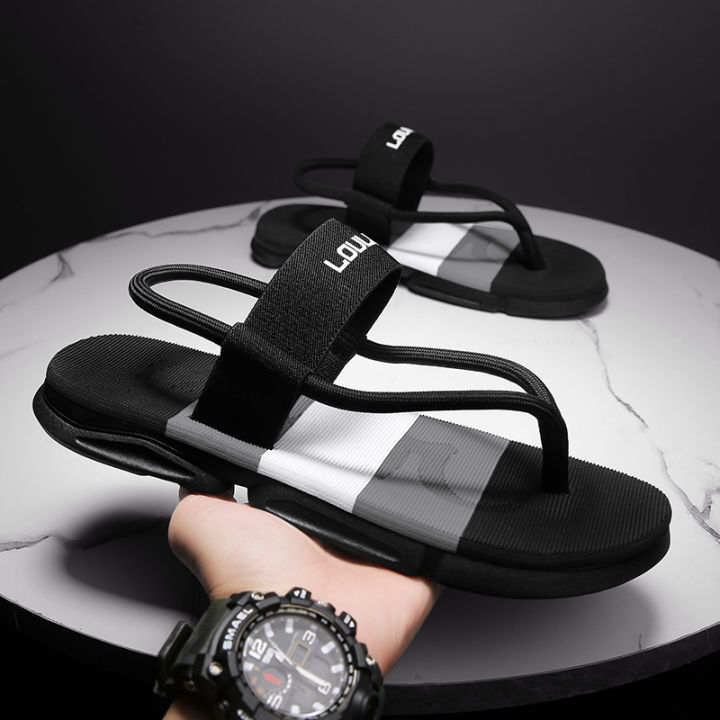 Men's Flip Flops Summer New Sandals Dual-Use Outdoor Casual Beach Shoes Men's Foreign Trade Slippers Men's Platform Non-Slip