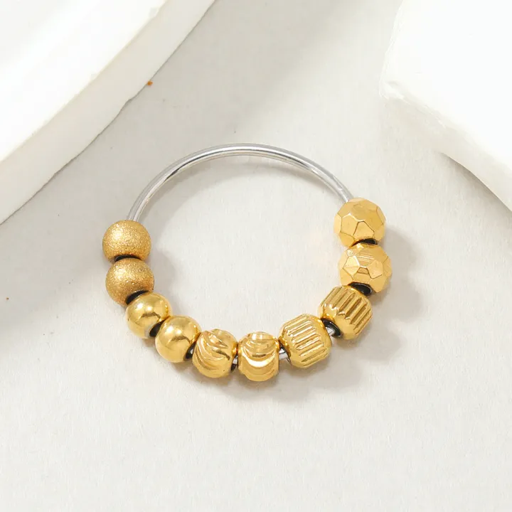 Spinner%20Fidget%20Beads%20Rings%20for%20Women%20Open%20Adjustable%20Anxiety%20Relief%20Ring%20Titanium%20Steel%20Removable%20Ball%20Ring%20-%20Image%204
