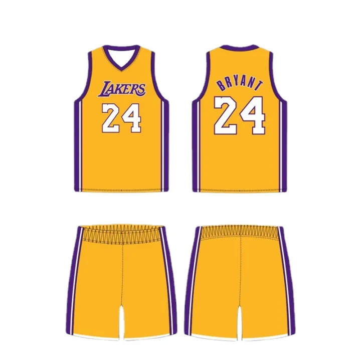 Wholesale%20Lakers%20KB%20Jersey%20Basketball%20Wear%20Suit%20Heat%20Match%20Training%20Camp%20Team%20Uniform%20Summer%20Sports%20Suit%20-%20Image%205