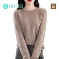 Women Sweater Cozy Imitation mere Sweater for Women Slim Fit Ribbed Knit Top Long Sleeve Crew Neck Solid Color Sweater Fashion Advanced Dyeing Technology Sweater. 