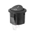 LKPCIGCXM 20 Pcs SPST Black Button On/Off Round Rocker Switch AC 6A/125V 3A/250V. 