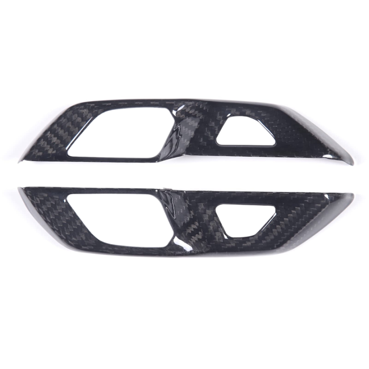 For C8 2020-2023 Car Inner Door Lock Switch Button Cover Trim Accessories ABS Carbon Fiber