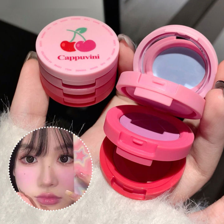 Vnce%20Lncei%20Three%20layers%20of%20cherry%20blush%20show%20white%20student%20inexpensive%20Matt%20girl%20beauty%20makeup%20blush%20ointment%20-%20Image%204