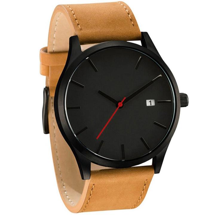 【Hannah Martin Store】Simple Minimalist Watch Fashion Quartz Auto Date Men Watches Men Watches No Logo Relogio Masculino homme