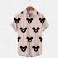 2023 3d Disney Donald Duck Mickey Mouse Floral Men's Shirt Summer Fashion Street Trend Retro Boutique Top.