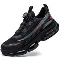 Men Rotating Button Work Sneakers Steel Toe Shoes Safety Boots Puncture-Proof work Shoes Indestructible Fashion Protective Shoes KEEMEEUYZO. 