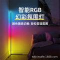 Live supplementary LED dimmable RGB floor lamp, living room, bedroom, wall corner ambient dazzling light. 