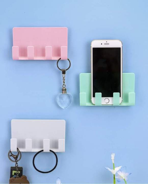 Mobile%20Phone%20Holders%20Phone%20Charger%20Wall%20Mounted%204%20Hooks%20Storage%20Hanger%20Rack%20Bathroom%20Hanging%20Holder%20Mobile%20charger%20stands%20wall%20-%20Image%204