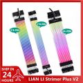 Lian Li Strimer Plus V2 Neon PSU Extension Cable ARGB ATX 24Pin GPU 8PinX2 Triple 8Pin Detachable Soft Silicone Removable. 