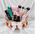 Biyer Dala Gift Combo Package for Face Makeup 8+1 Items | 5-in-1 Makeup Book Kit, Skin Foundation Makeup Stick, Facial Powder, Eyeliner Pen, Mascara, Lip Liner, Makeup Brush Set, With Free Nail Glue Sticker. 
