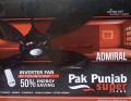 Pak Punjab Admiral Model 4 Blades Inverter RF Technology Remote Control 56 Inch Ceiling Fan - Made in Pakistan.
