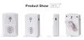 MP3 Downloadable Wireless Motion Sensor Activated Player Infrared Doorbell Shop Store Welcome Voice Reminder with USB Cable. 