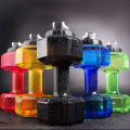【100%-original】 2.2L Water Bottle Sports Gym Jug Dumbbell Dumbell Shaped Workout Fitness Protein Layor.