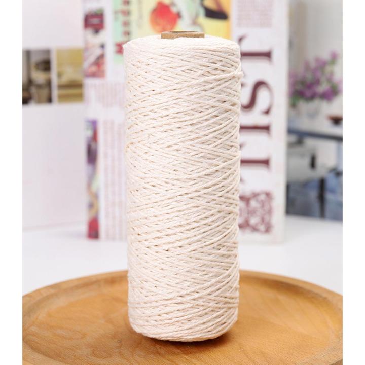 GC 1 Roll 1-6mm Bohemia Natural Cotton Cord Twisted Macrame Yarn Handmade Diy Crafts Cord Perfect Macrame Supplies