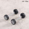 1Set 1:64 Car Wheels For Hotwheels Rubber Tire With Wheel Axle Model Modified. 