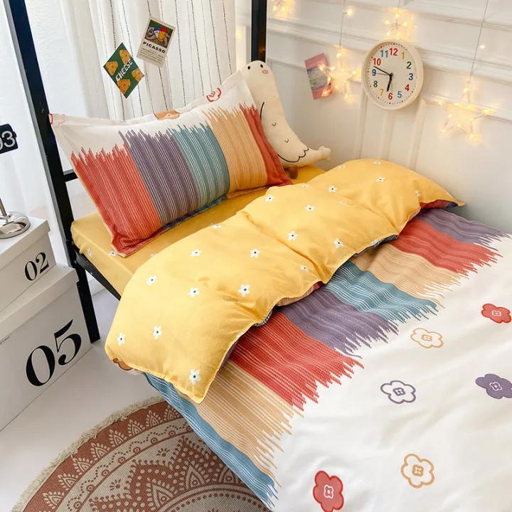insBed%20Sheet%20Four-Piece%20Cartoon%20Amusement%20Park%20Non-Slip%20Bed%20Sheet%20Double%20Quilt%20Cover%20Student%20Dorm%20Bedding%20-%20Image%208
